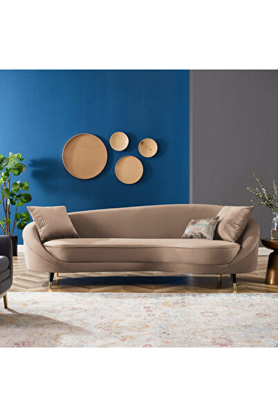 EMBA LUXURY Lucca Fasulya kanepe 3lü koltuk