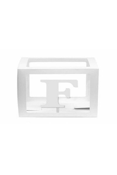 DÜVENCİ TİCARET Transparent White Balloon Box with Letters