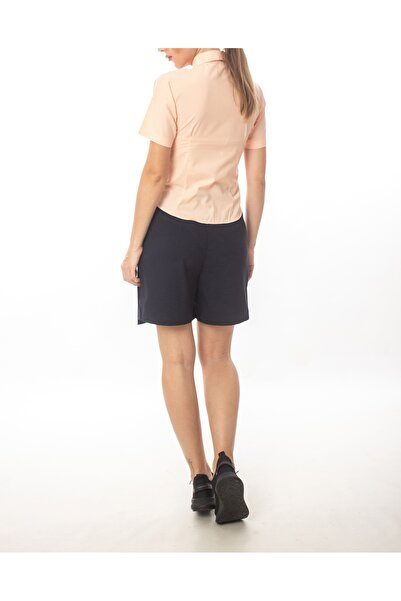 İstanbul Üniforma Kısa Kollu Düz Renk Kadın Gömlek