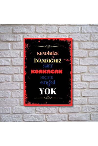 gifttime Ρετρό ξύλινη αφίσα - Δεν υπάρχουν περιστάσεις ότι δεν υπάρχουν εμπόδ...