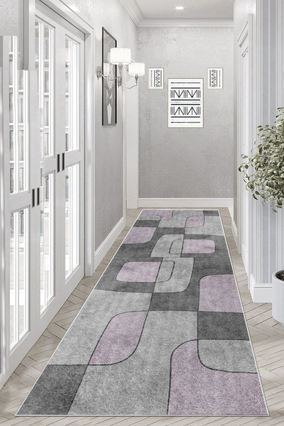 Thalia Home Kaymaz Tabanlı Yıkanabilir Baskılı Yolluk Mutfak Halısı Koridor H...