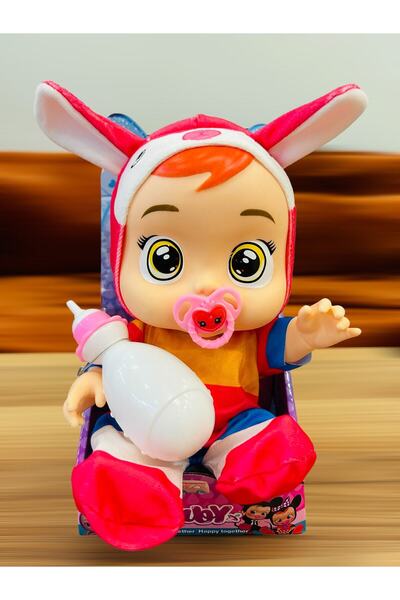 Ailenizin Oyuncakçısı Cry Babies Ağlayan Bebek Sesli Emzikli ve Biberonlu Et Bebek 35 cm