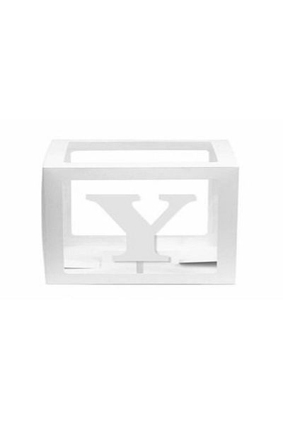 DÜVENCİ TİCARET Transparent White Balloon Box with Letters