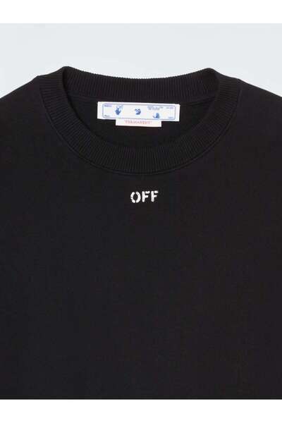 BrandsBoutique Off White Off Stamp Siyah Sweatshirt