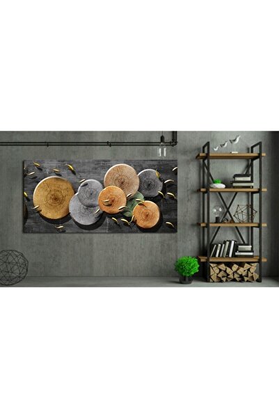 Decorative Wooden Apartments And Goldfish Canvas Laughing Painting