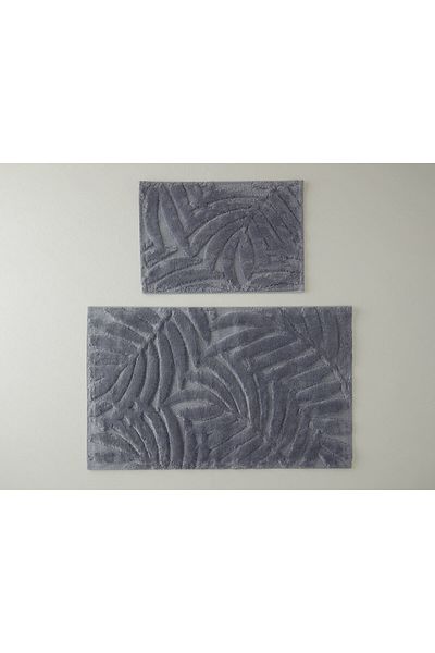 English Home Set Covoraș de baie Leafy Joy din bumbac 60x100+40x60 cm Gri închis
