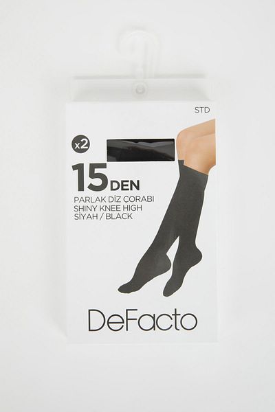 DeFacto 15 Den Fit Women's 2-Piece Below Knee Socks B5880axns