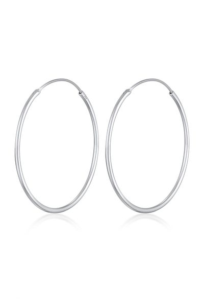 ELLI Ohrringe Creolen Rund Basic Klassisch 925 Silber