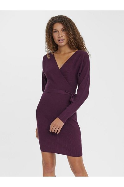 Vero Moda Strickkleid VMHOLLYREM LS V-NECK DRESS GA NOOS TLL