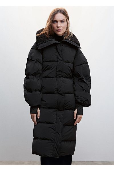 MANGO Woman Women's Black Coat