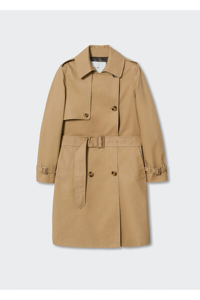 MANGO Woman Dámská béžová pláštěnka27963259