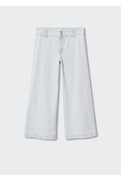 MANGO Woman Kadın Ağartılmış Mavi Pantolon