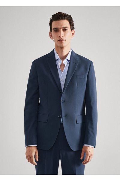 MANGO Man Ανδρικό μπουφάν Navy Blue