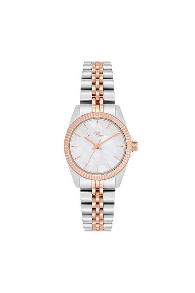 Rhodenwald & Söhne Quarzuhr Damen Quarzuhr silber/roségold Edelstahl silber/roségold