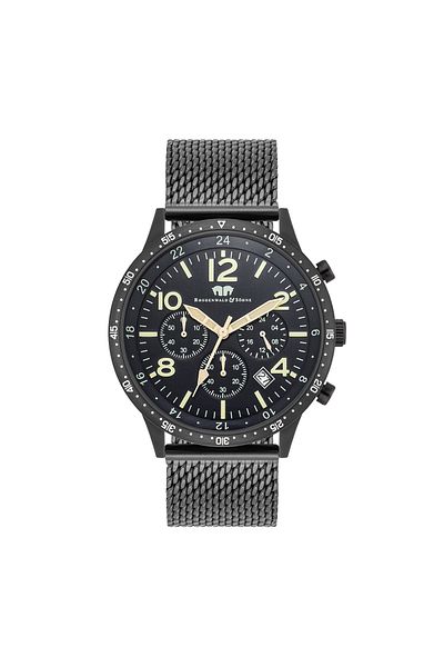 Rhodenwald & Söhne Kronograf Herren Kronograf schwarz Edelstahl schwarz