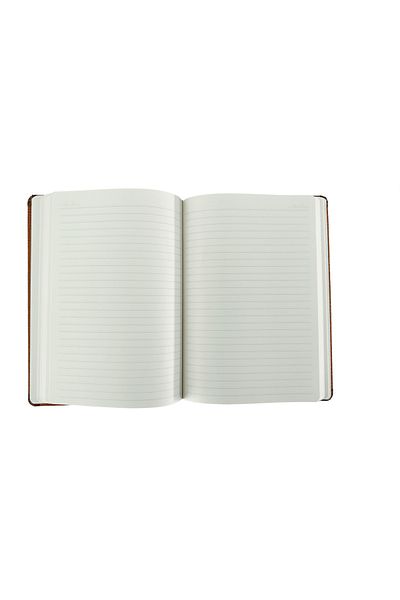 ORANLI PROMOSYON Thermo Leather Tan Notebook with Phone and Card Pocket Striped Undated Notebook with Pen Gift