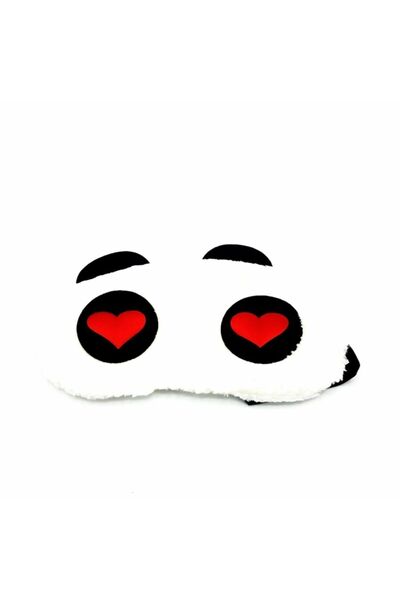 esdishopping Uyku Bandı - Peluş Panda Kalpli Uyku Maskesi Göz Bandı Unisex Uy...