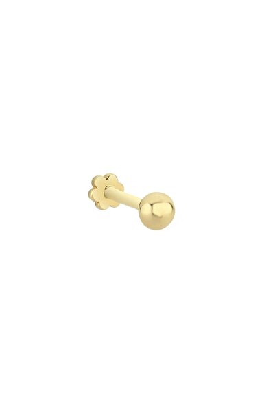 Cebeci 14 Ayar Top Altın Tragus Küpe