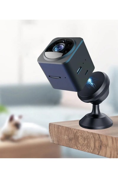 MENFRY Mini Wifi HD Kablosuz Kamera Manyetik Tutucu + 4GB Mikro SD Kart