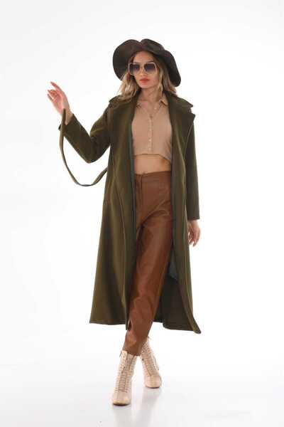 NAVY Μακρύ παλτό βελονιάς