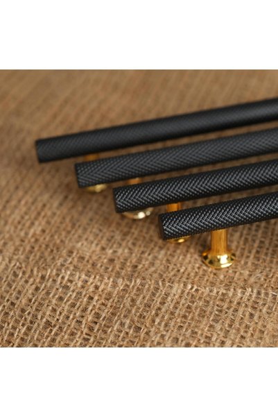 KOLDOOR Mobilier Mâner Dulap Mâner Sertar Bucătărie Rustic Negru Aur 192 mm