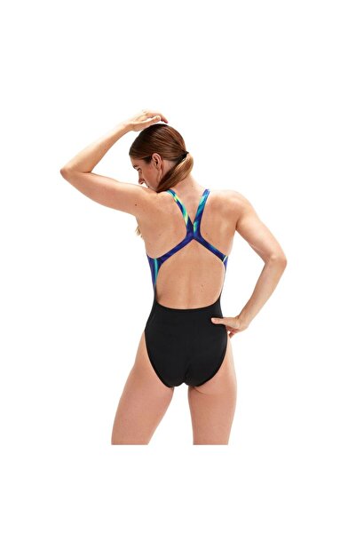 SPEEDO KADIN YÜZÜCÜ MAYOSU PLMT DIGI PBK 1PC AF BLACK/BLUE 8-00314815196 YZM