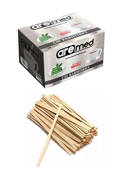 COLY 500 Adet Tahta Ahşap Karıştırıcı Yerli Üretim - Tahta Kaşık - Çay Kaşığı...