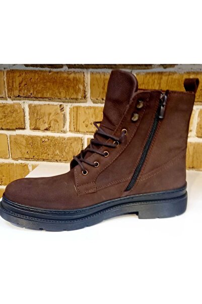 BEYAZ Ортопедични ботуши с черна и тъмнокафява подметка