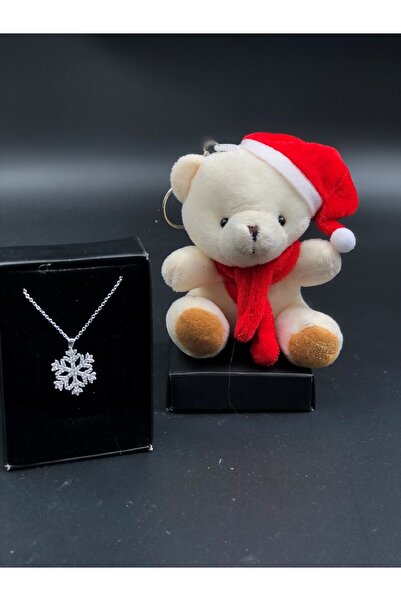 Masalsı Concept Yılbaşı Seti Noel Baba Şapkalı Ayıcık Anahtarlık Zirkon Kar T...