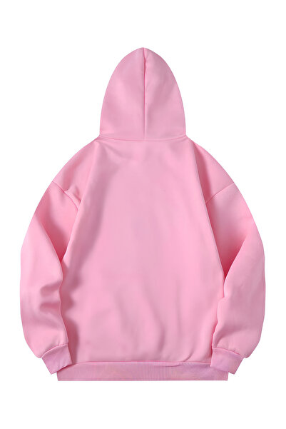 Jooy Company Pink Hooded Basic női pulóver - 3 szálas kapucnis pulóver
