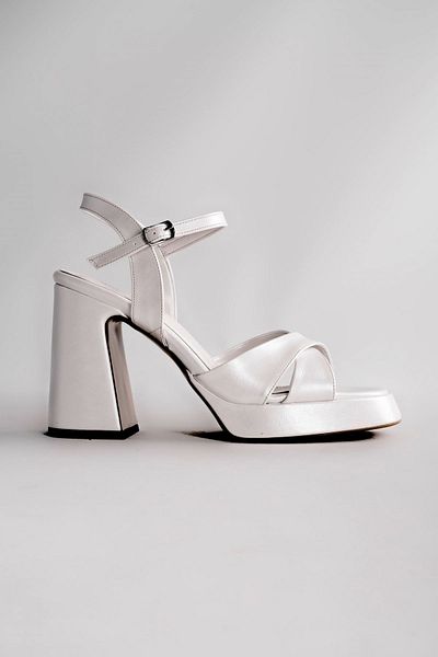 Lal Shoes & Bags Duphe Women's Heeled Shoes Crossed Front-SEDEF