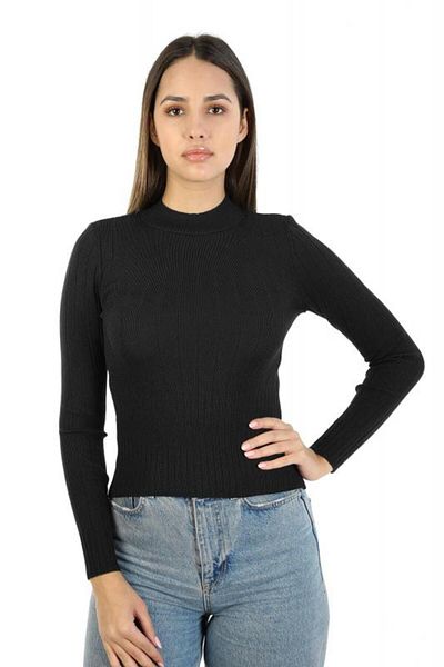SARİTA MODA Tricotaj de damă cu guler vertical de bază
