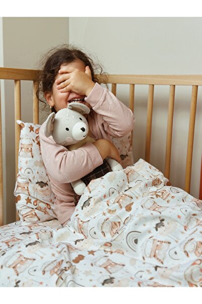 Pithy طقم لحاف مونتيسوري قطن خروف لطيف (100×200 سم) - أغنام لطيفة