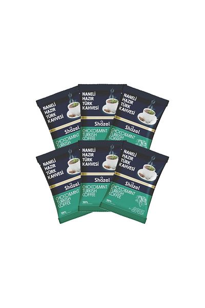 Shazel Instant Turkish Coffee 100gr (100g X 6 Pieces) (mint)