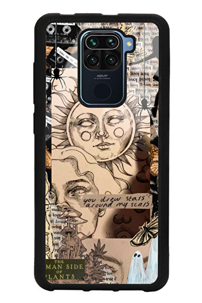 Spoyi Xiaomi Redmi Note 9 Güneş Tanrıça Tasarımlı Glossy Telefon Kılıfı