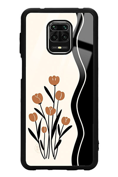 Spoyi Xiaomi Redmi Note 9 Pro Çiçek Motif Tasarımlı Glossy Telefon Kılıfı