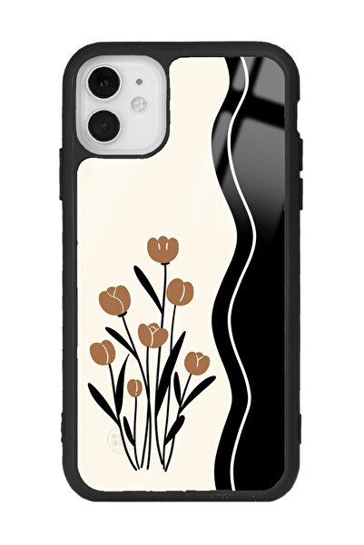 Spoyi iPhone 11 Çiçek Motif Tasarımlı Glossy Telefon Kılıfı
