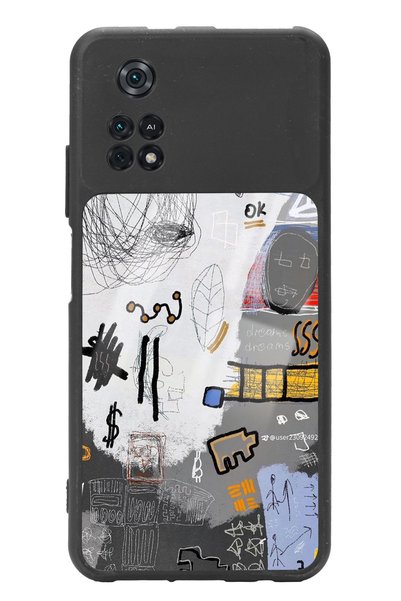 Spoyi حافظة هاتف لامعة بتصميم لوحة الرياضيات لهاتف Xiaomi Poco M4 Pro