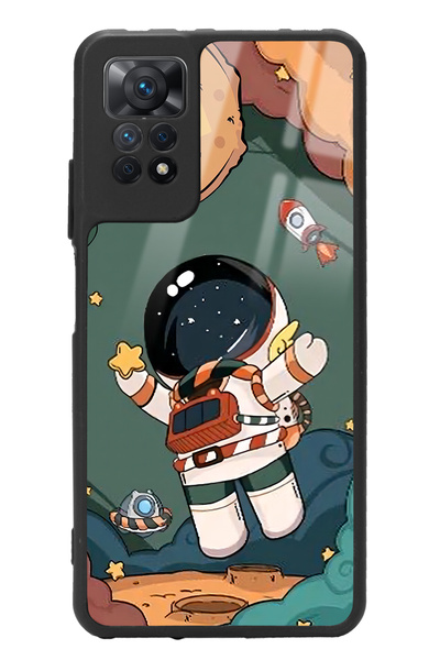 Spoyi حافظة هاتف لامعة بتصميم رائد الفضاء لهاتف Xiaomi Redmi Note 11 Pro