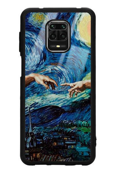 Spoyi Xiaomi Redmi Note 9 Pro El Ele Tasarımlı Glossy Telefon Kılıfı