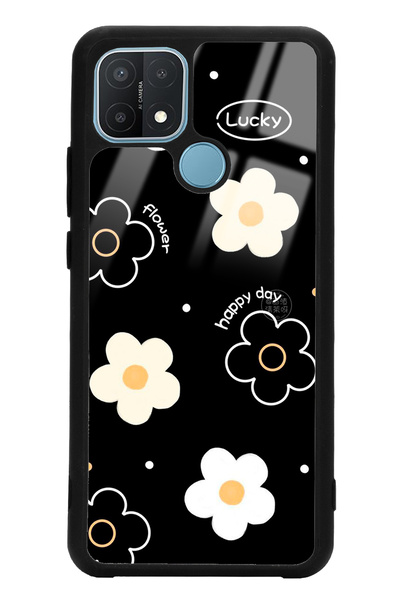 Spoyi Oppo A15s Lucky Happy Day Tasarımlı Glossy Telefon Kılıfı