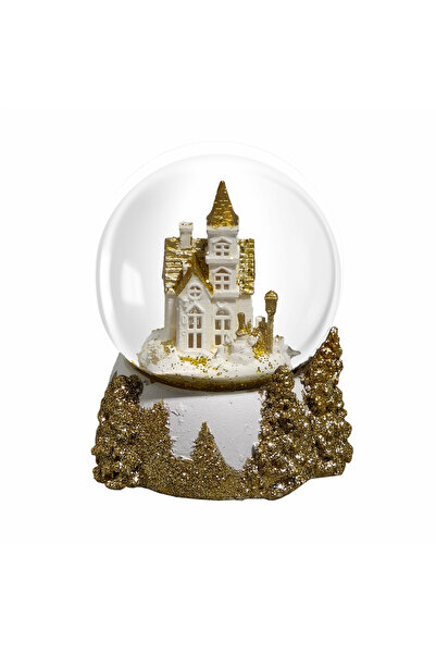 Karaca Home New Year Yılbaşı Led Işıklı Castle Kar Küresi