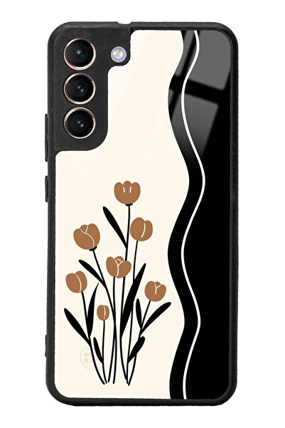 Spoyi Samsung S22 Plus Çiçek Motif Tasarımlı Glossy Telefon Kılıfı