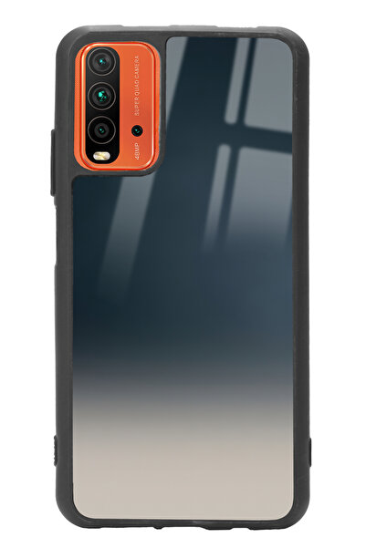 Spoyi Xiaomi Redmi 9T Mavi Geçiş Tasarımlı Glossy Telefon Kılıfı