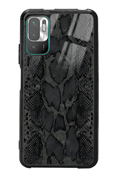 Spoyi Xiaomi Redmi Note 10 5g Yılan Derisi Tasarımlı Glossy Telefon Kılıfı
