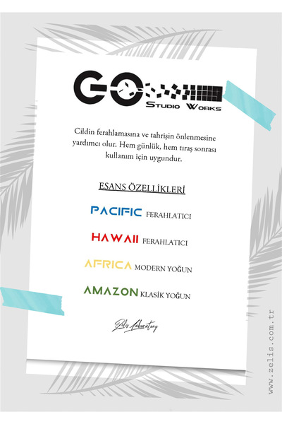 Go Studio Works Tıraş Kolonyası PACIFIC 750 ml.