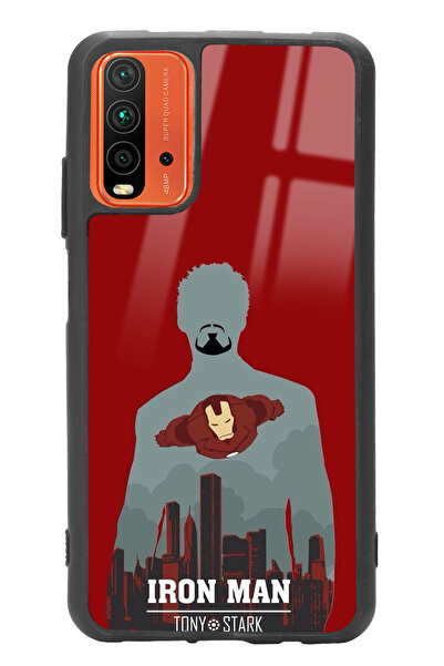 Spoyi Xiaomi Redmi 9T Uyumlu Tony Stark Tasarımlı Glossy Telefon Kılıfı