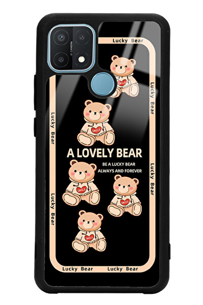 Spoyi Oppo A15s Lucky bear Tasarımlı Glossy Telefon Kılıfı
