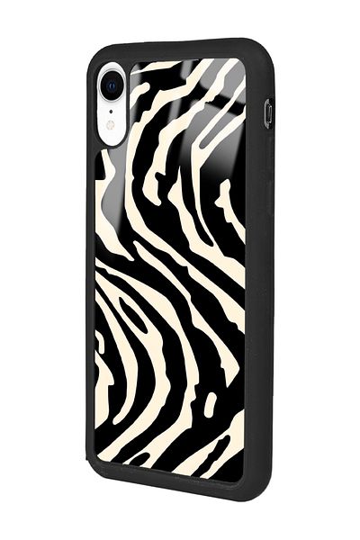 Spoyi حافظة هاتف آيفون Xr بتصميم حمار وحشي لامع