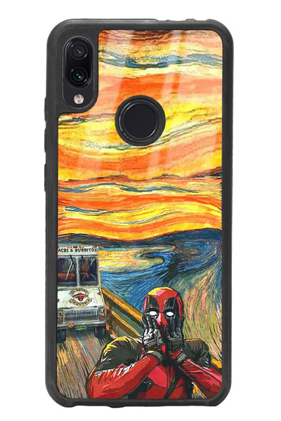 Spoyi Xiaomi Redmi Note 7 Deedpool Tasarımlı Glossy Telefon Kılıfı
